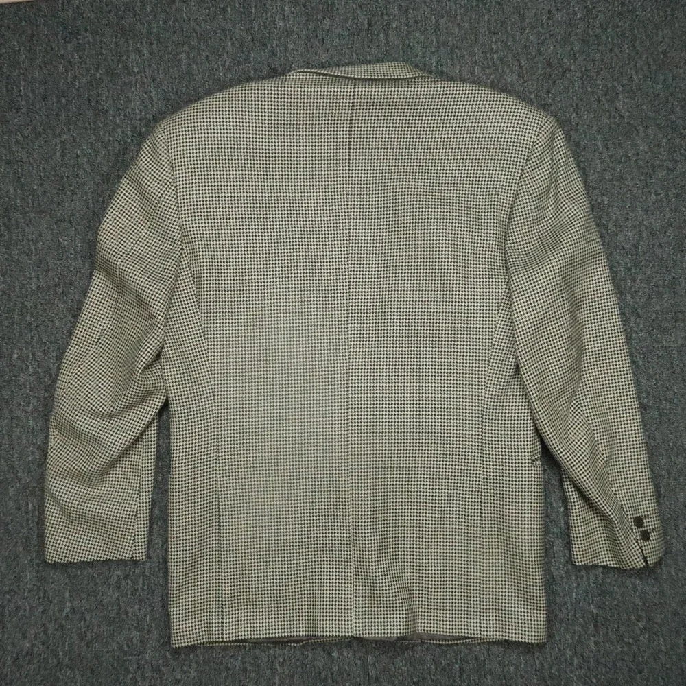 Canali Blazer Mens 40 Beige Proposta Houndstooth‎ Wool Silk Sport Coat Italy